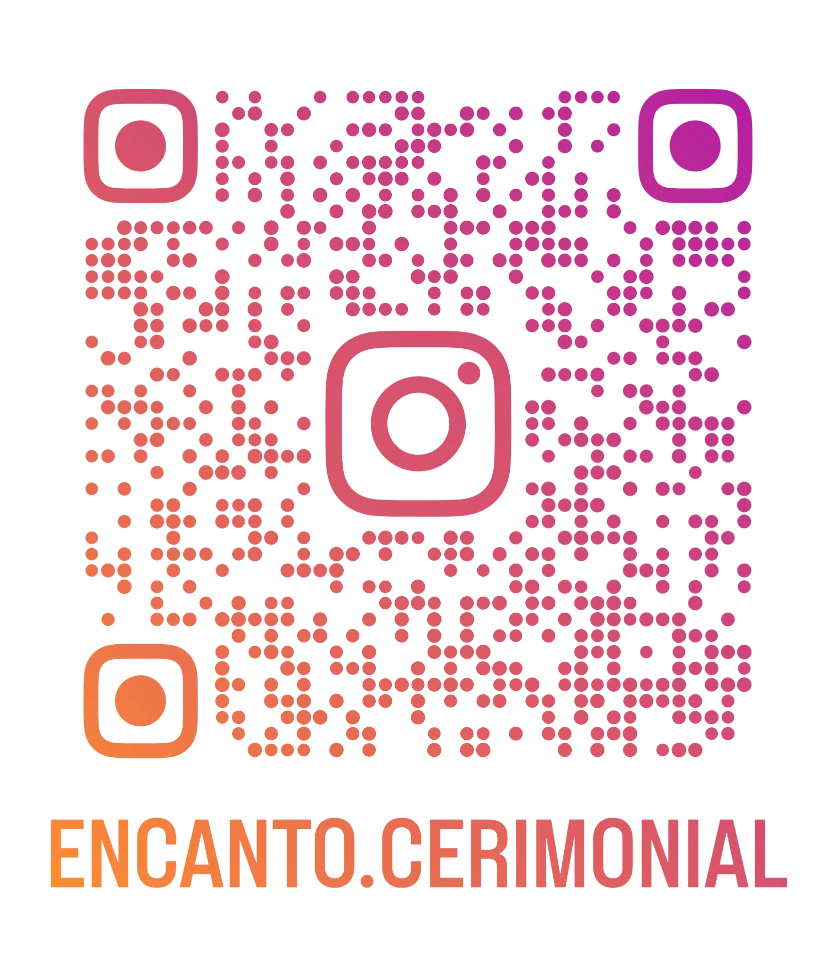 QR Code do Instagram da Encanto Assessoria e Cerimonial